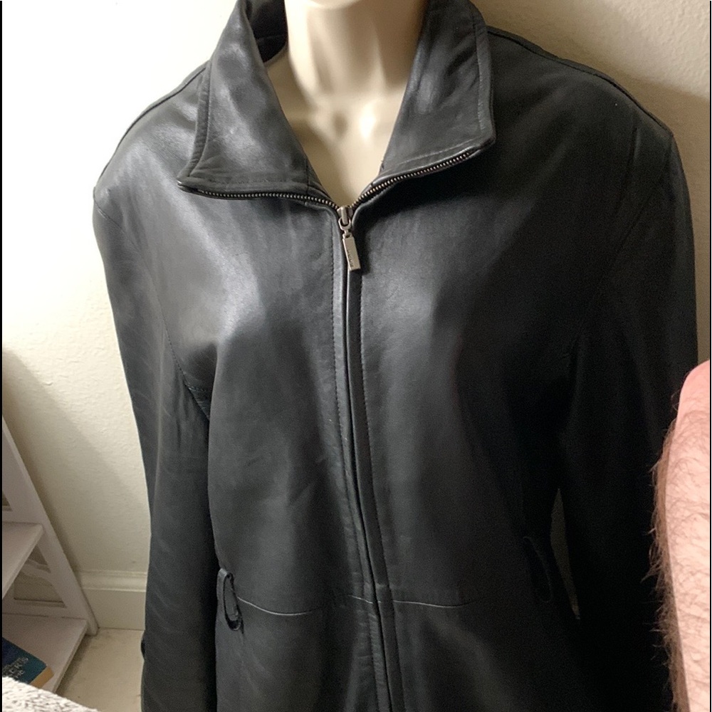 Black Trek GENUINE REAL LEAL LEATHER JACKET